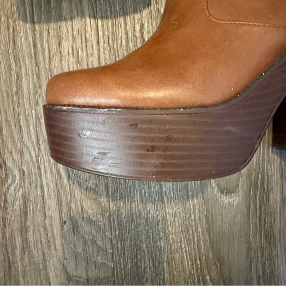 Madden Girl Tan Heeled Boots - Picture 3 of 6
